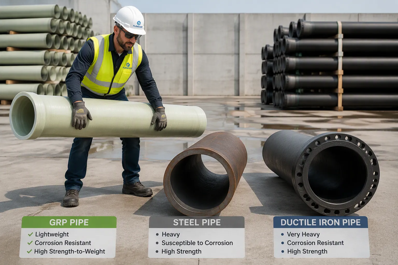 Where GRP Pipes Outperform Traditional Piping Materials